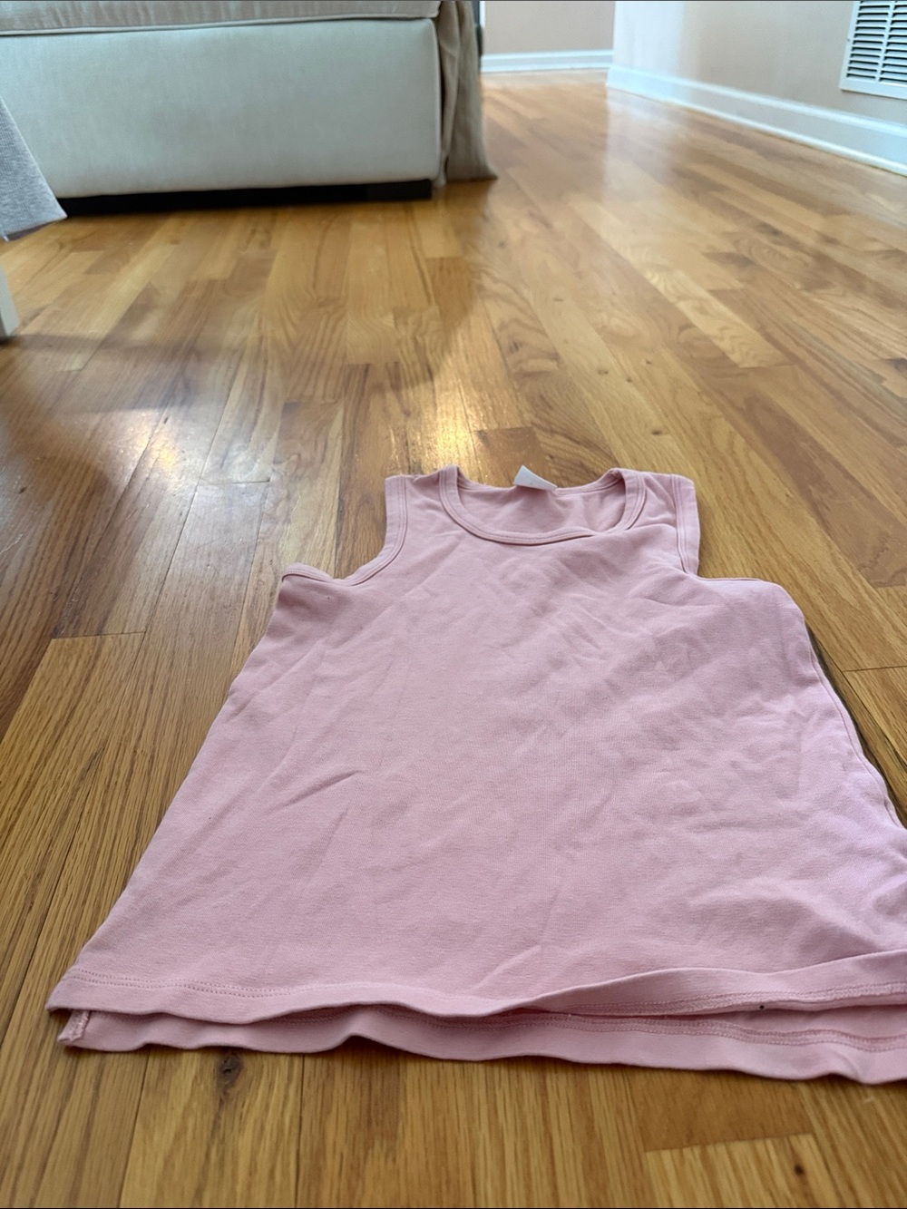 Zara Dusty Pink Ribbed Tank Top